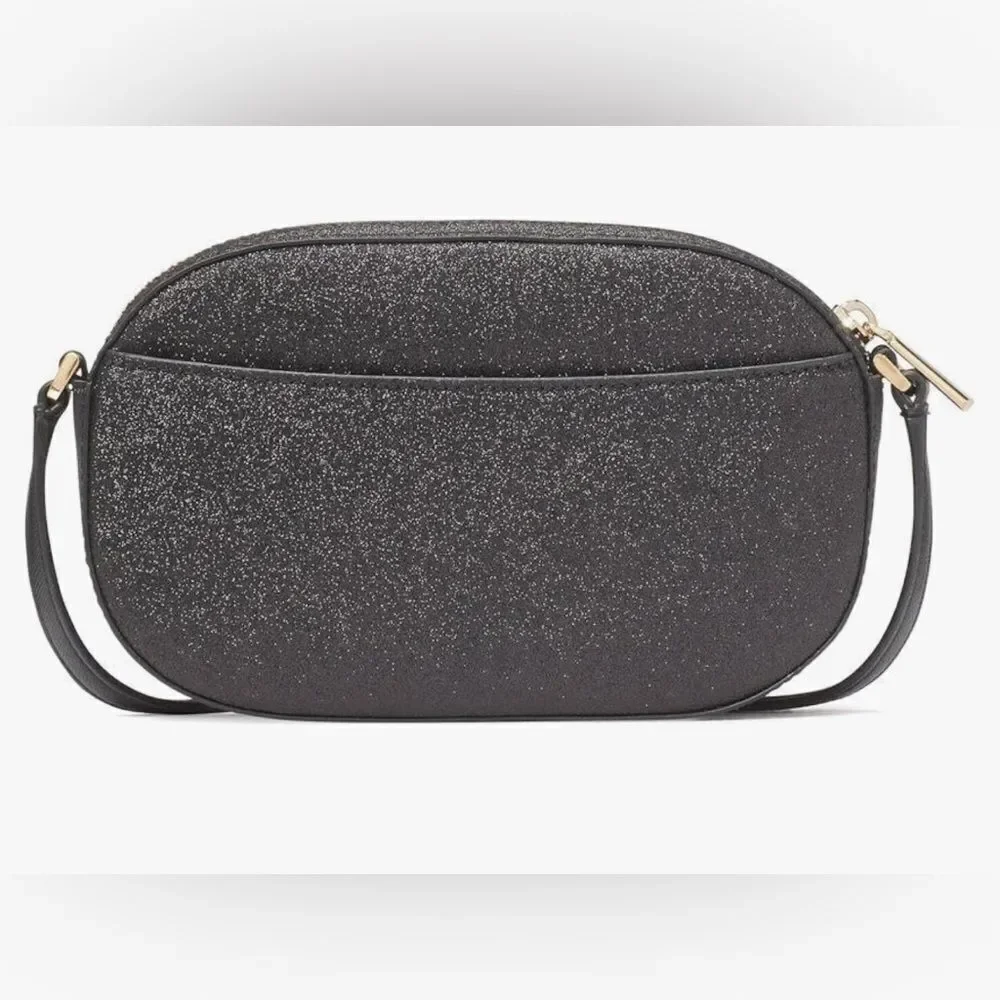 Kate Spade New York Black Glimmer Glitter Crossbosy NWT